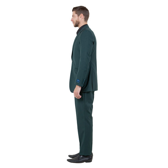 Modern Fit 3pc Wool Mens Suit Set by ZeGarie, Green - Picture 5 of 6